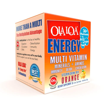 Ola Loa Energy Orange Multi Vitamin Drink Mix - Amino Energy Powder, G