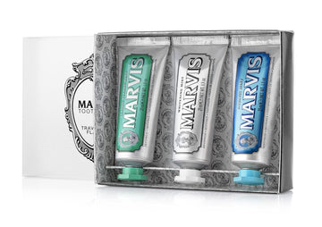 Marvis Marvis Travel with avor, Aquatic Mint, Whitening Mint, Classic Strong Mint, 6