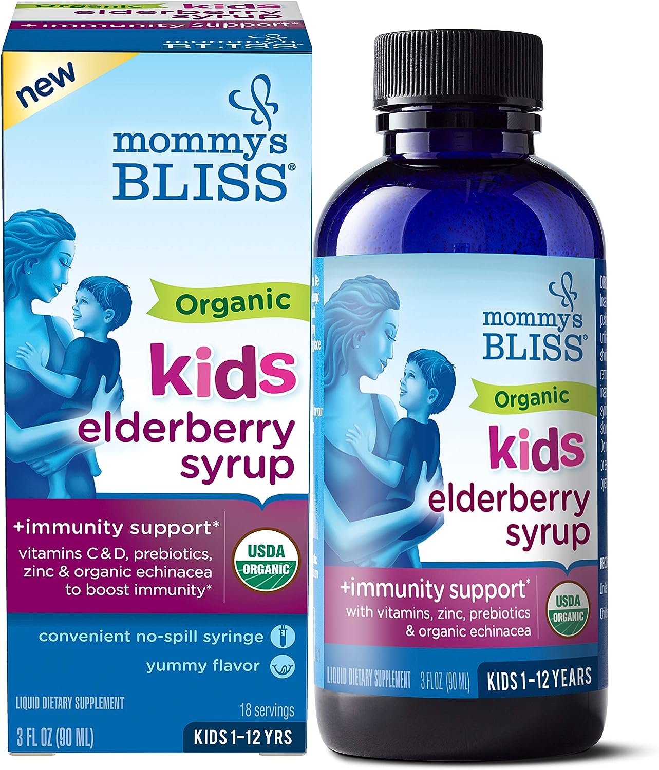 Mommy'S Bliss Organic Elderberry Syrup & Immunity Boost With