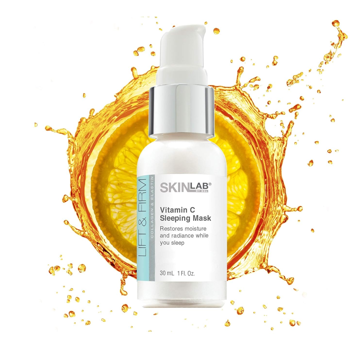 SKIN LAB BY BSL VITAMIN C SLEEPING MASK- Overnight Restorative Gel Cream with Hydrolized Collagen & Elastin Hydrated and Restore the Appearance of Firmness & Tone 1 . . (30 .)