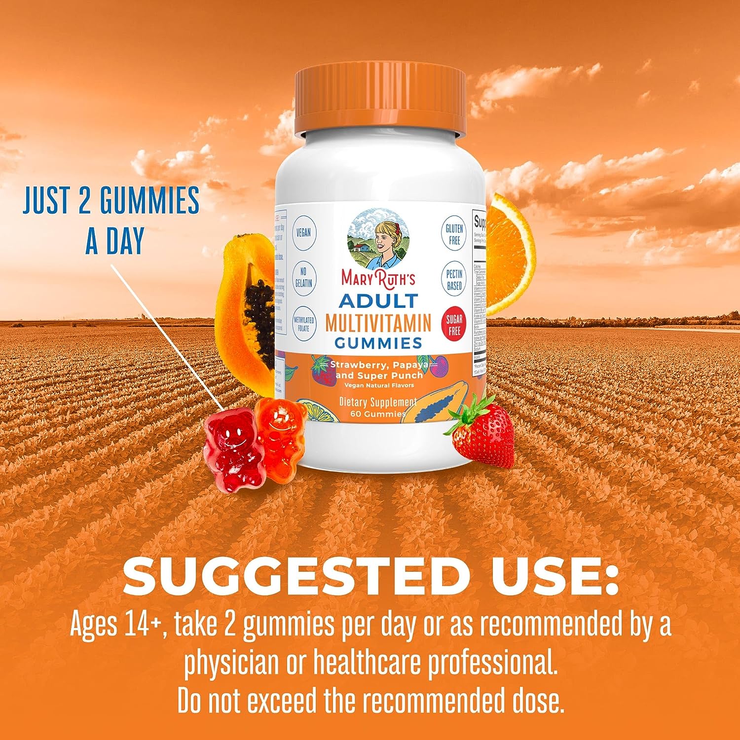 MaryRuth's Multivitamin for Women and Men | Sugar Free | Adult Multimi