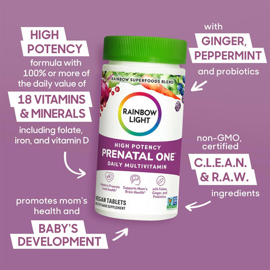 Rainbow Light Prenatal One High Potency Daily Multivitamin with Folate