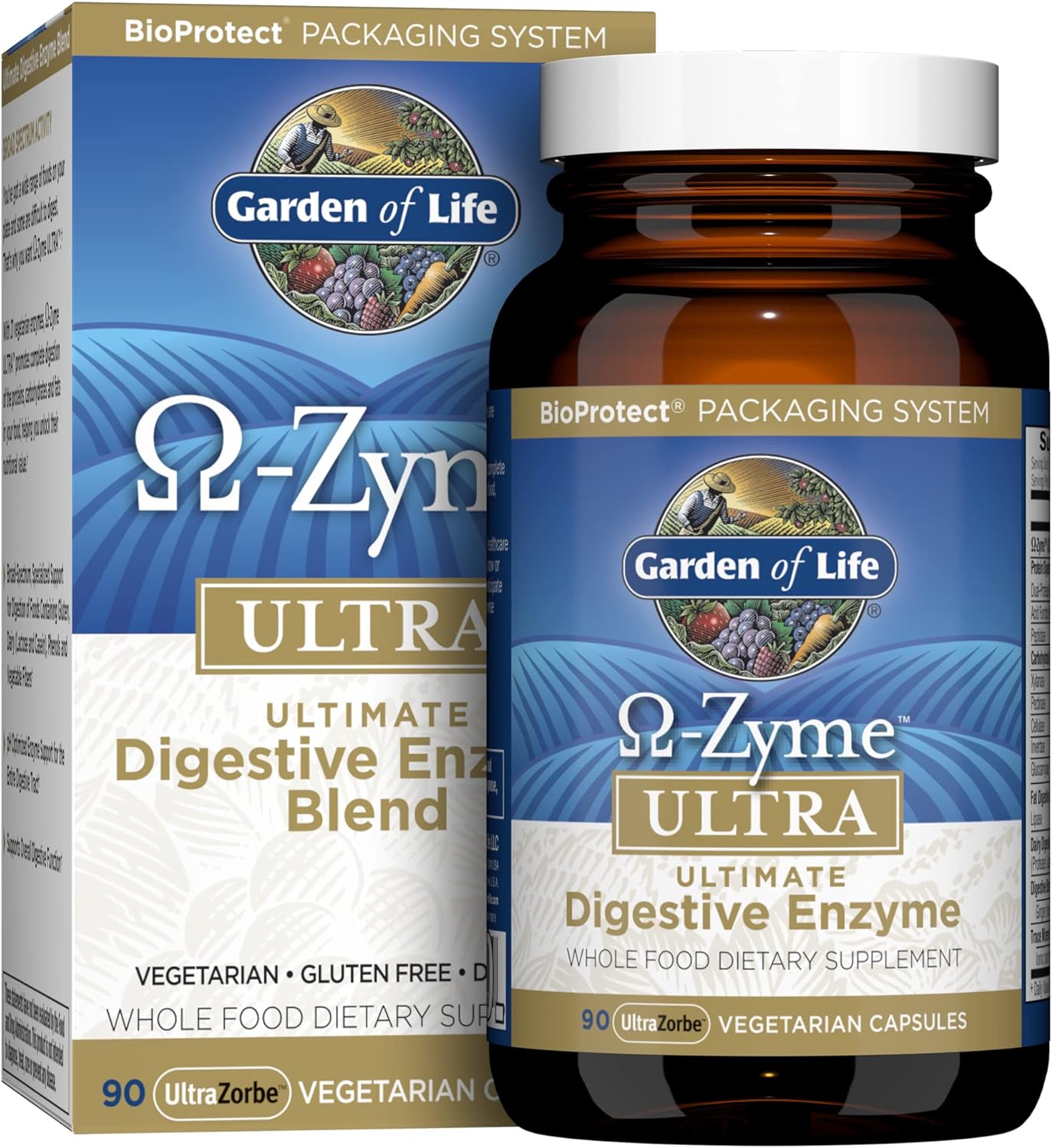 Garden Of Life 21 Powerful Digestive Enzymes With Papain, Bromelain, L6.3 Ounces