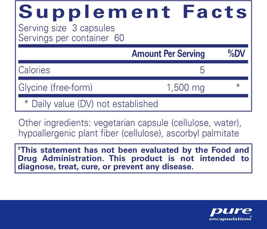 Pure Encapsulations Glycine | Amino Acid Supplement For Liver And Body