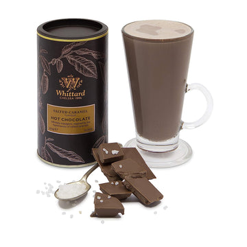 Whittard of Chelsea - Salted Caramel Flavor Hot Chocolate - Milk Chocolate Mix, Vegetarian, Vegan Friendly, Baking Cocoa ( 1ct)