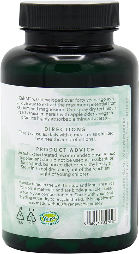 Cal-M Capsules | Calcium & Magnesium Blend With Cider Vinegar | Cal-Ma40 Grams