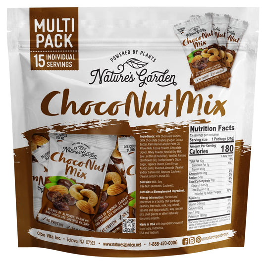  Nature's Garden Choco Nut Mix, Chocolate Covered Raisins, N