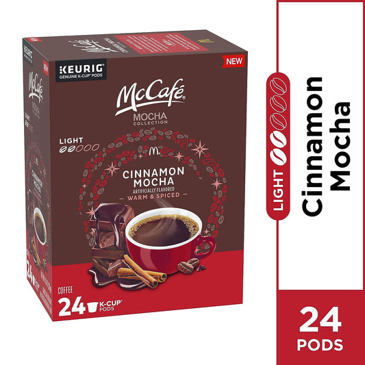 McCafé Mocha Collection Cinnamon Mocha Light Roast K-Cup Coffee Pods (24 Pods)