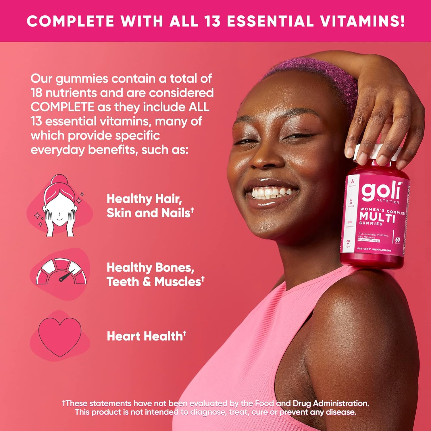 Goli® Women’s Multivitamin Gummies - 120 Count - All 13 Essential Vita