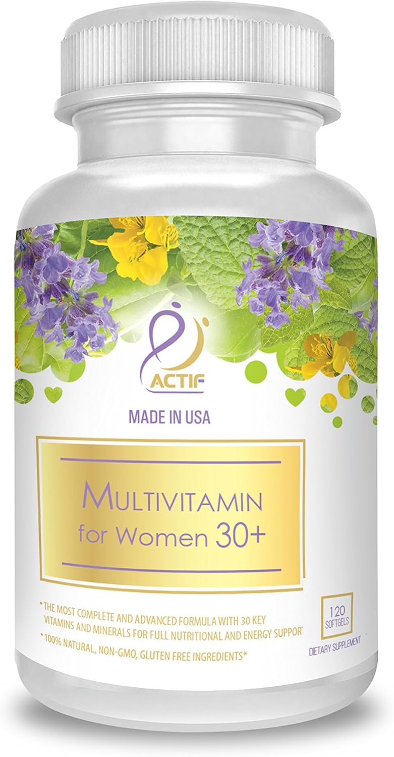 ACTIF Multivitamin for Women Age 30+ with 30 Organic Vitamins and Orga