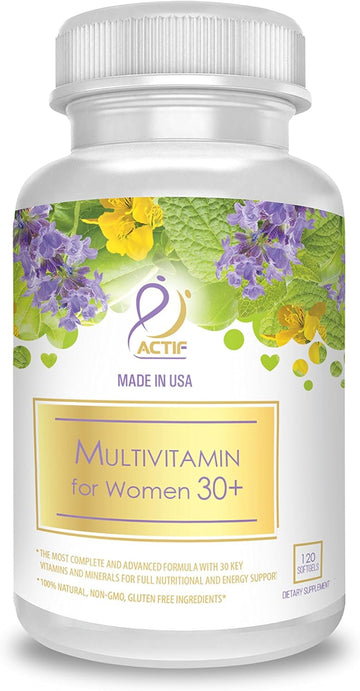 ACTIF Multivitamin for Women Age 30+ with 30 Organic Vitamins and Orga