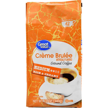 Great Value Crème Brulèe Medium Roasted Ground Coffee, (pack of 2)