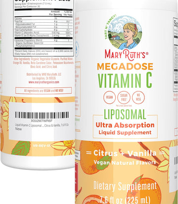 MaryRuth's Vitamin Liposomal for Women and Men | 500mg Vitamin C Liqui