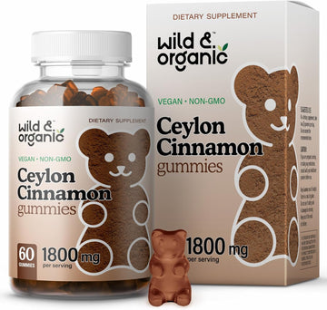 Wild & Organic Ceylon Cinnamon Gummies - Herbal Dietary Supplement wit
