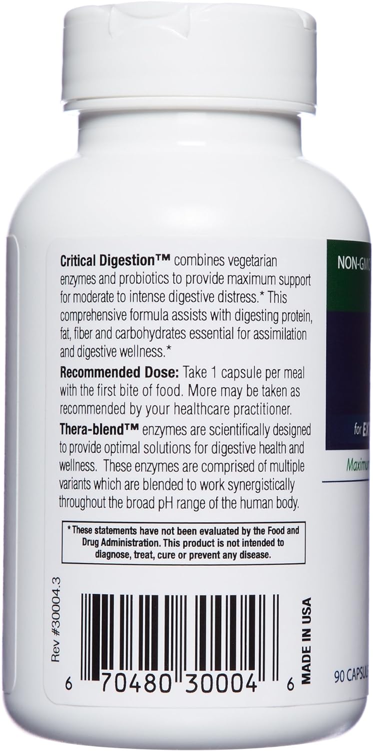 Enzyme Science Critical Digestion, 90 Capsules – High Potency Support 