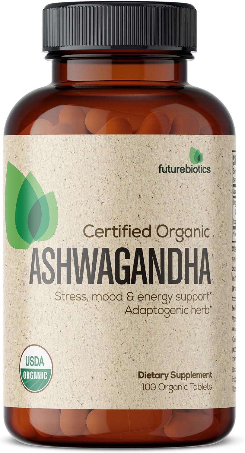 Futurebiotics Certified Organic Ashwagandha, Stress Mood & Energy Supp