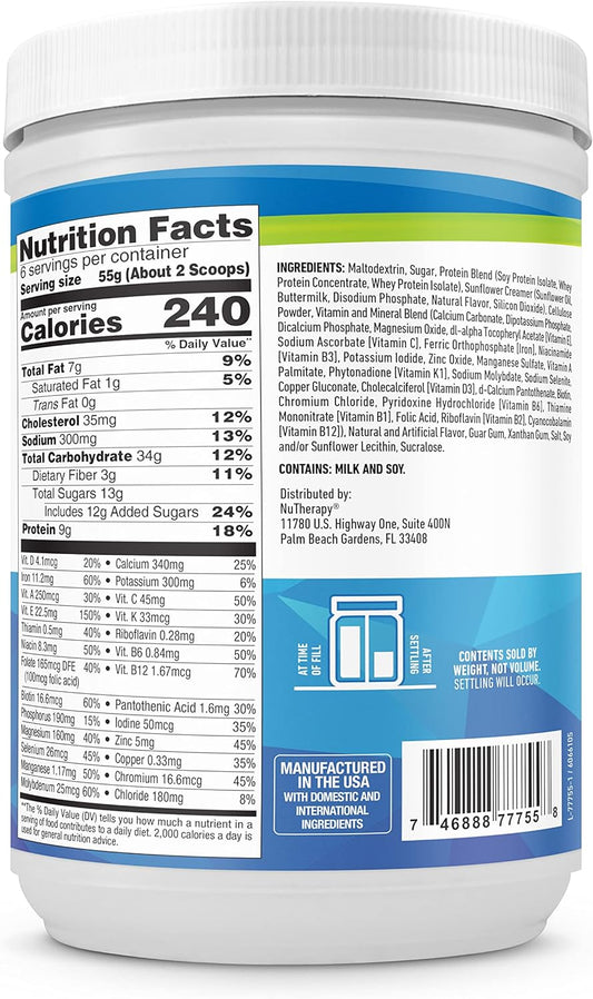 Nutherapy Nutritional Protein Powder For Adults- Vitamins And Minerals