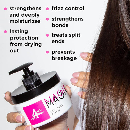 ONLY4HAIR Magic Hair Treatment Protein & Keratin & Argan Oil Mask Deep Conditioning Repair for Dry Damaged Color Treated Bleached Frizzy Hair Hydrating