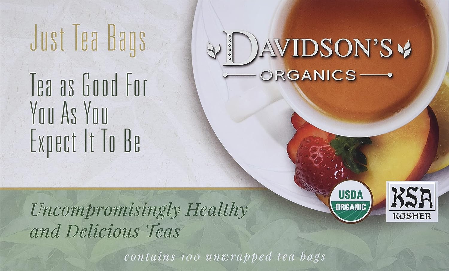 Davidson's Organics, Hibiscus Flowers, 100-count Unwrapped Tea Bags