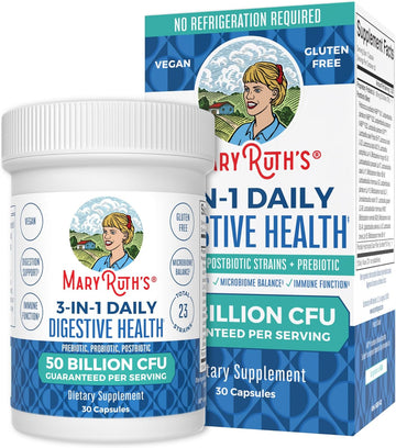 Mary Ruth's 3 in 1 Digestive Health Probiotic, 30 CT2.44 Ounces