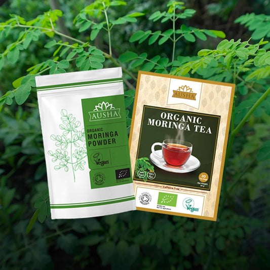 Ausha Organic Moringa Powder - 500G L Certified Organic By Soil Associ500 Grams
