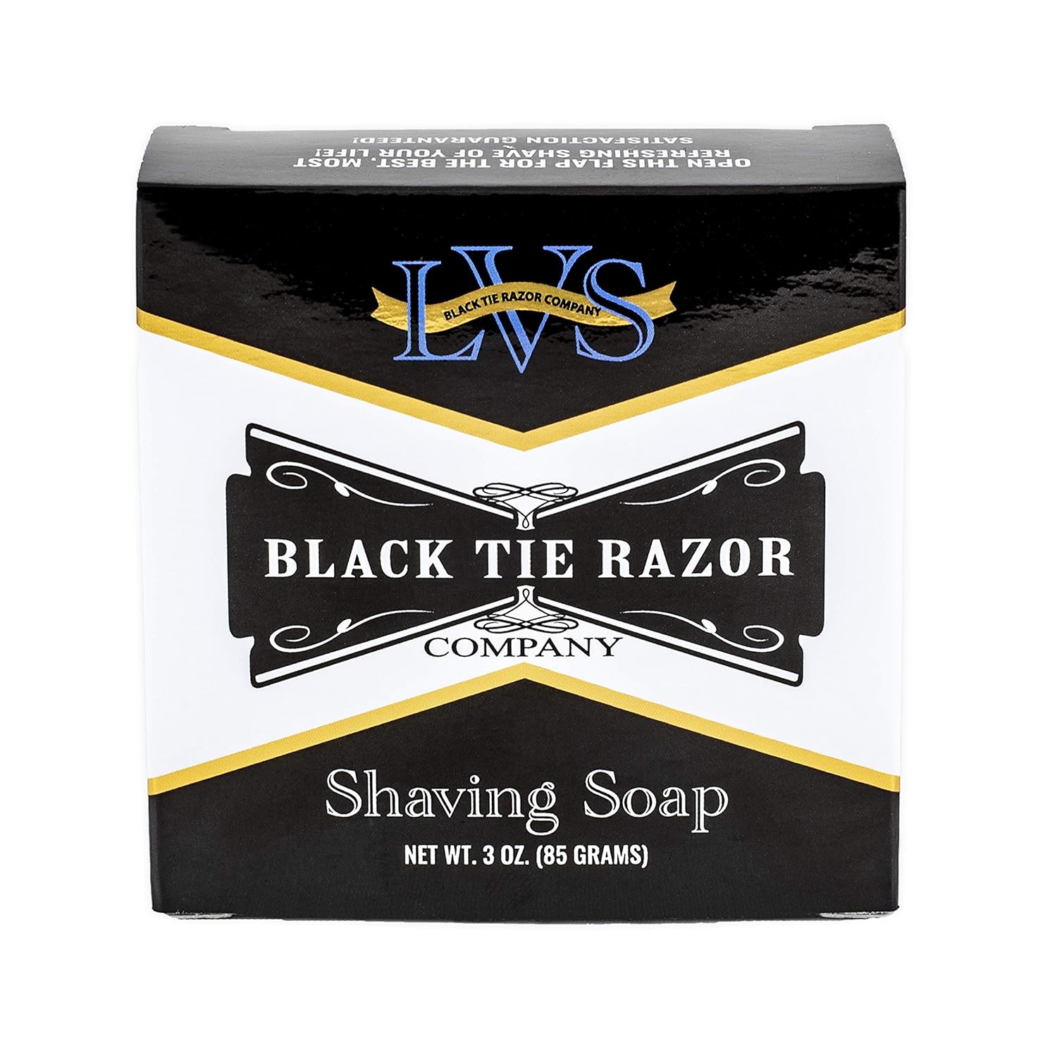 Black Tie Razor Company Luxury Shaving Soap LVS. Lavender Vanilla Sandalwood. Rich Lather Gives a Smooth Comfortable Shave. Mug Soap. For gentlemen and ladies - 3 s