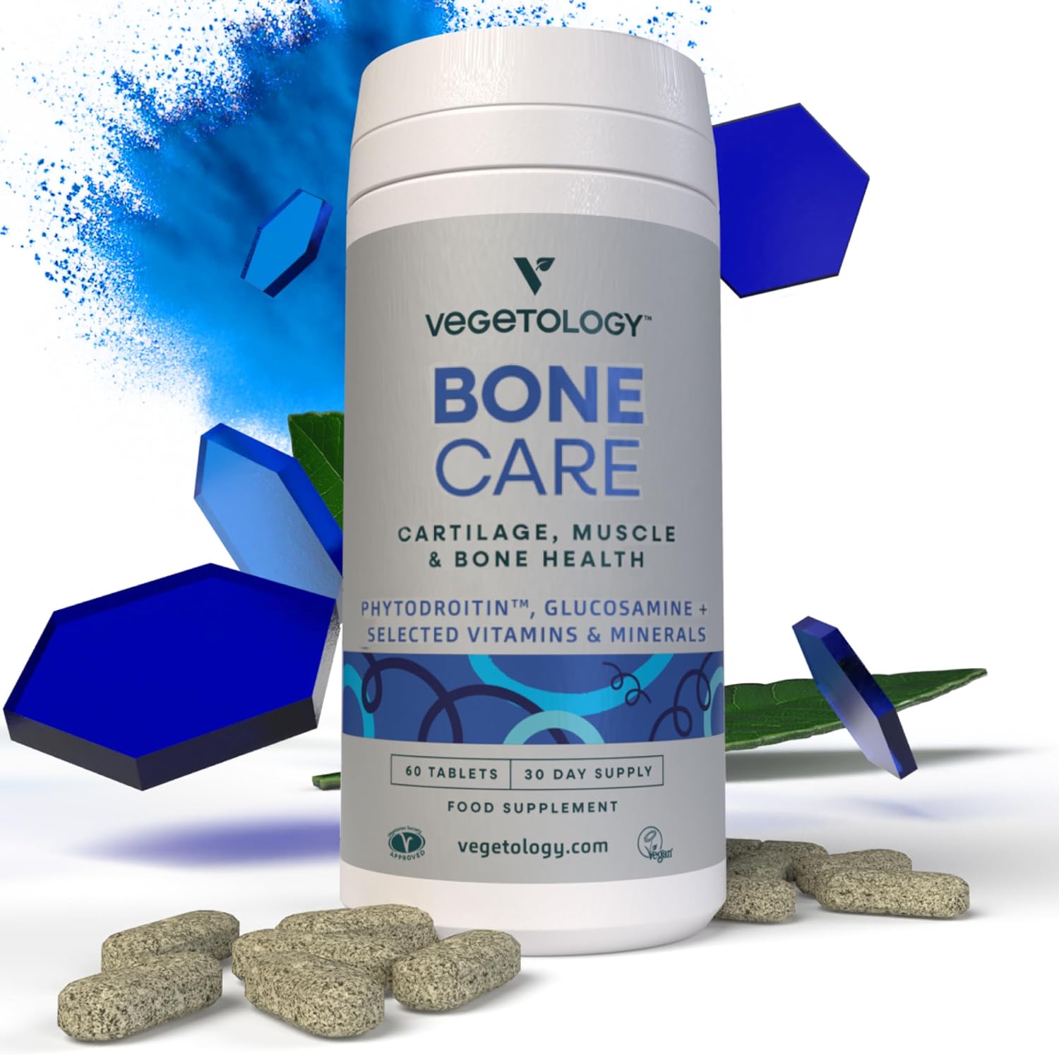 Vegetology Bone Care Bone Health Supplements - Phytodroitin, Glucosami