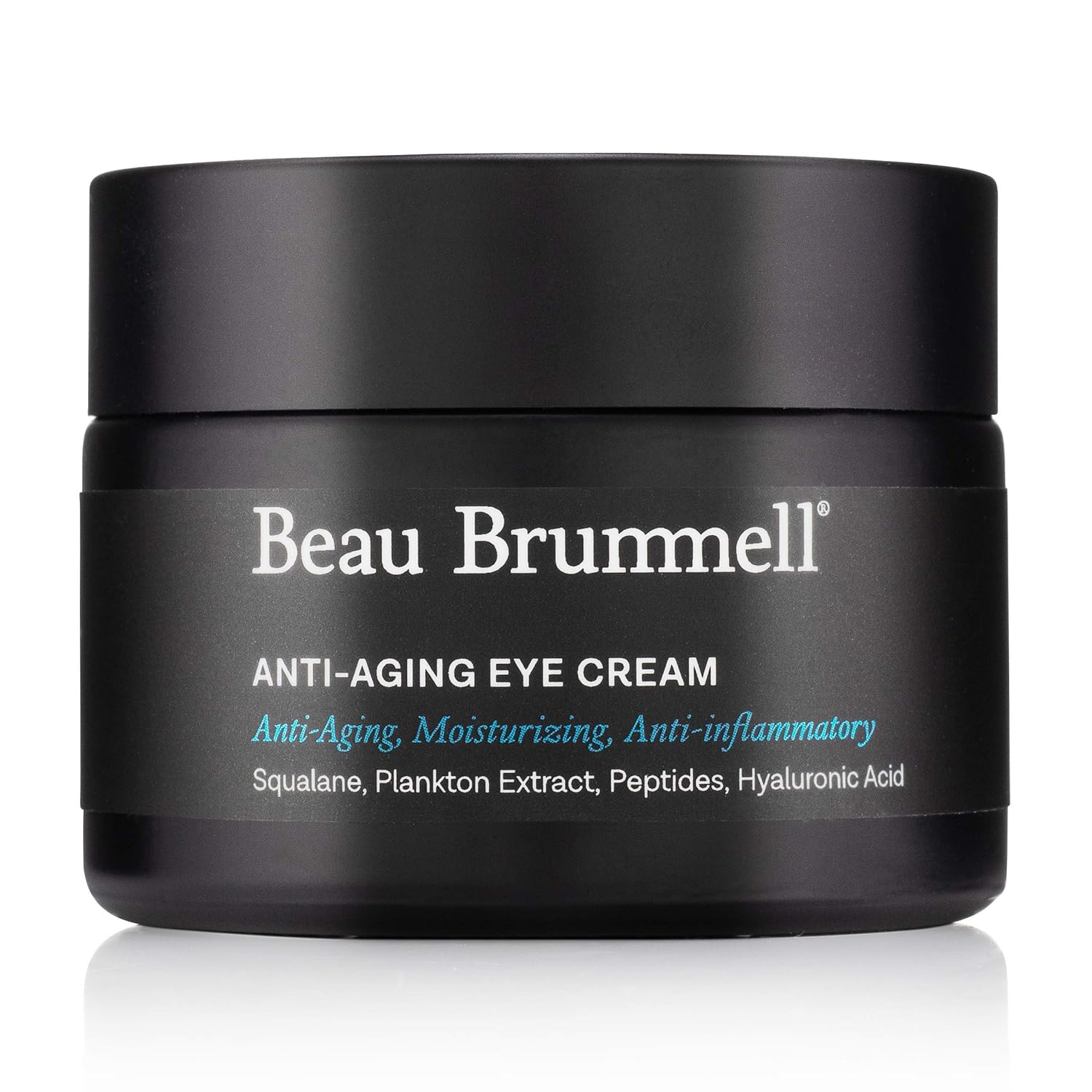 Beau Brummell For Men Anti-aging Eye Cream | Moisturizing Lotion Works on Wrinkles, Fine Lines, Dark Circles, Puffiness, Bags | Powered With Hyaluronic Acid, Squalane, Caffeine | Fragrance-Free 1.7  | Made in USA