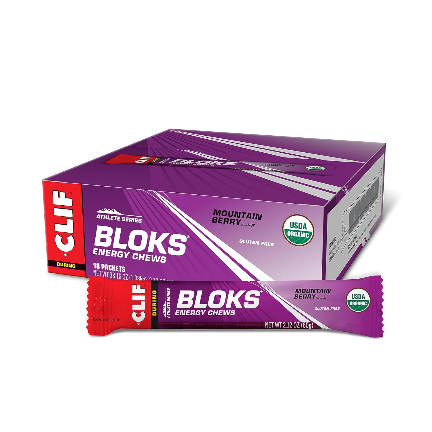 Clif Bloks - Mountain Berry Flavor - Energy Chews - Non-Gmo - Plant Ba2.12 Ounces