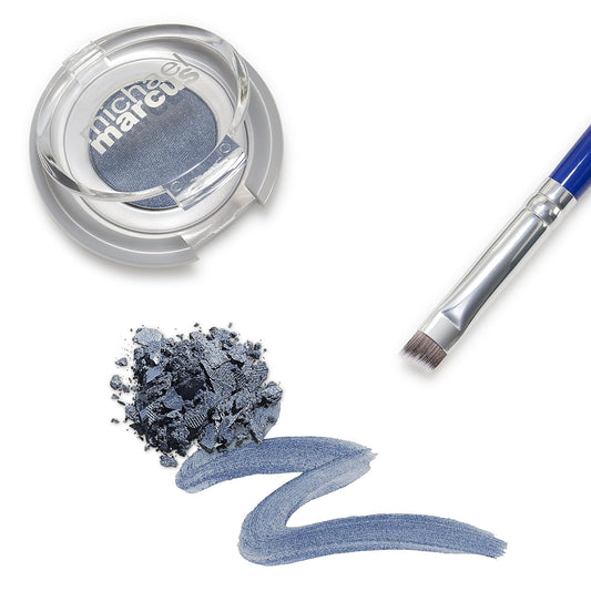 michael marcus Cake Eyeliner & Brush - 2 Piece Water Activated Dry Pressed Eyeliner & Professional Brush - Long-Lasting, Vibrant Color, Smudge Resistant - Cruelty Free Paraben Free (Twilight)