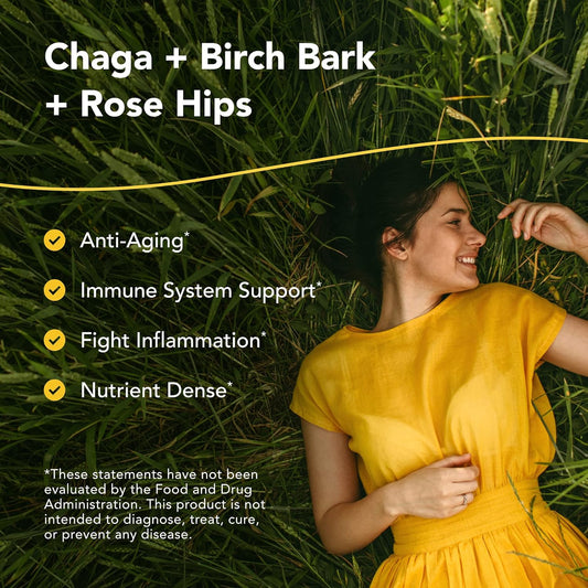 NORTH AMERICAN HERB & SPICE ChagaBlack Tea - 3.2 oz. - Chaga Wild Mush
