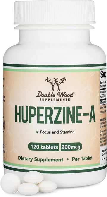 Huperzine A 200mcg (Third Party Tested) Manufactured in The USA, 120 T1.76 Ounces