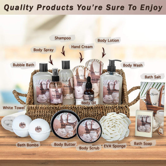 Esupli.com  Bath Spa Gift Sets - Luxury Basket With Coconut 