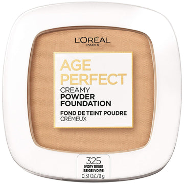 L'Oreal Paris Age Perfect Creamy Powder Foundation Compact, 325 Ivory Beige, 0.31