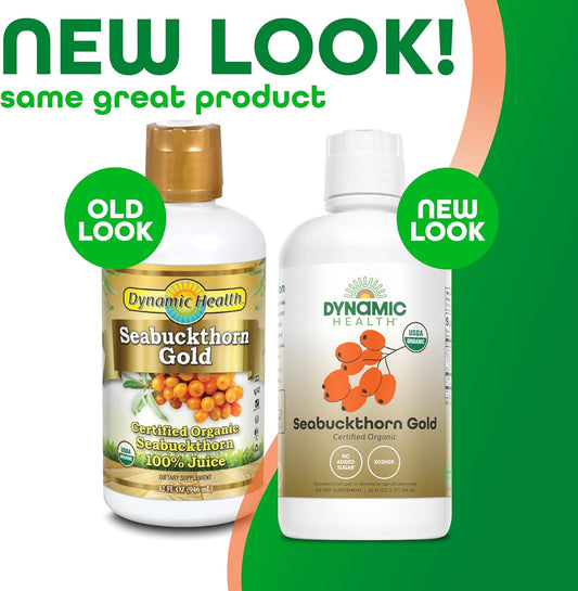 Dynamic Health Seabuckthorn Gold, Usda Certified Organic Sea Buckthorn