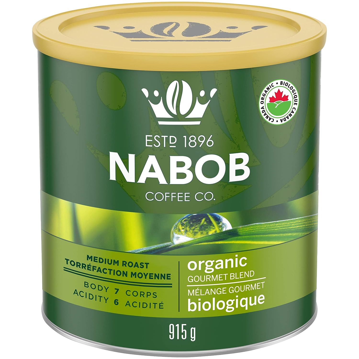 Nabob Organic Gourmet Blend Ground Coffee, {Imported from Canada}