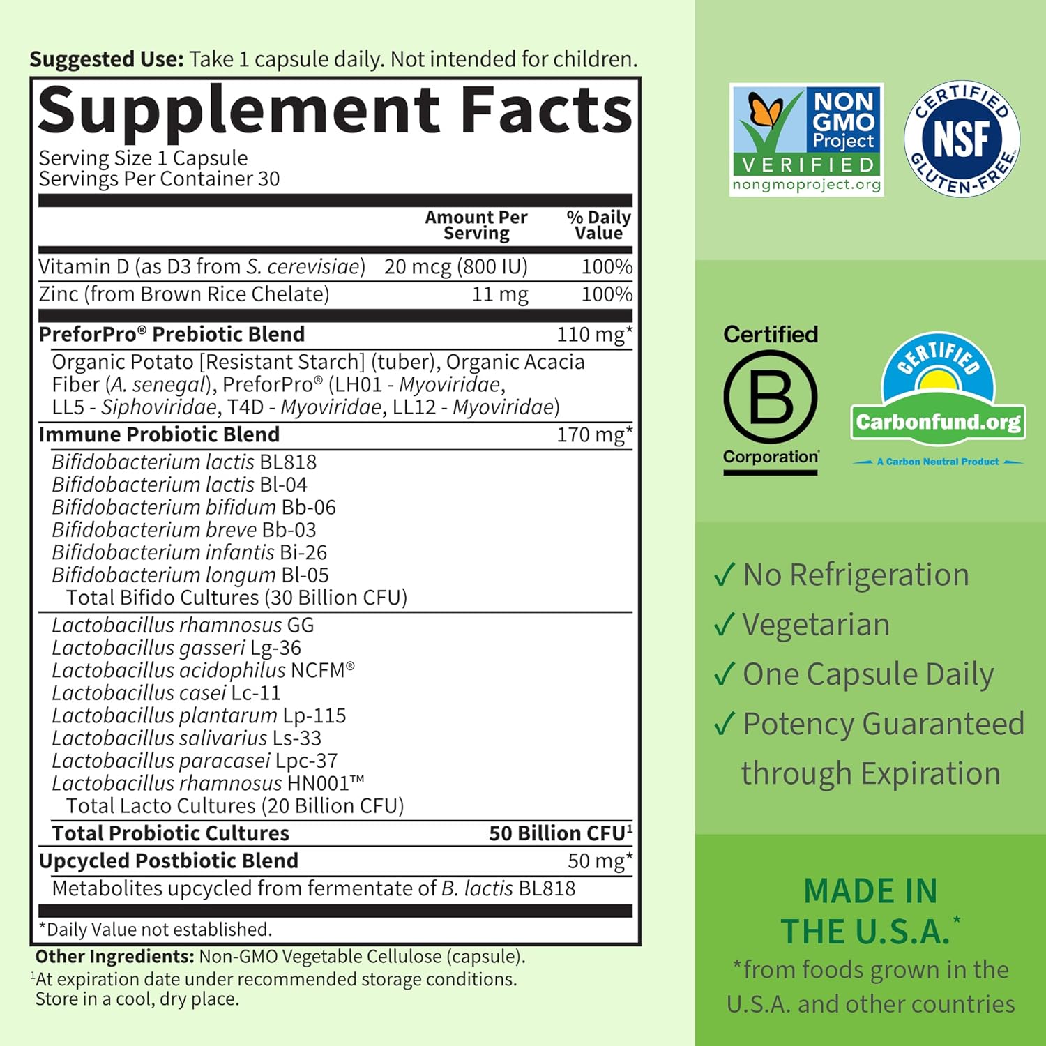 Garden of Life Dr Formulated Probiotics Immune Support, Comp