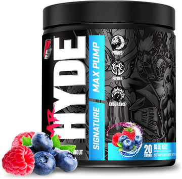 PROSUPPS Hyde Max Pump Pre Workout for Men and Women - Nitric Oxide Supplement for Pump and Endurance - Stimulant Free P