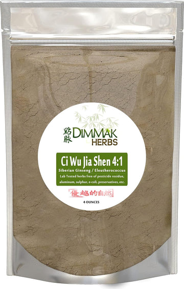 Dimmak Herbs Organic Eleuthero Powder Extract 5:1 | Siberian Ginseng (