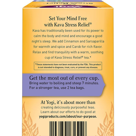 Yogi Tea - Kava Stress Relief (6 Pack) - Eases Tension and Promotes Relaxation - Caffeine Free - 96 Herbal Tea Bags