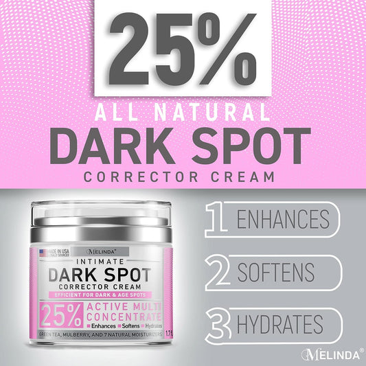 Dark Spot Corrector Cream for Face, Body & Sensitive Areas - Made in USA - Dark Spot Remover with Arbutin & Hyaluronic Acid - Even Skin Tone - 1.7