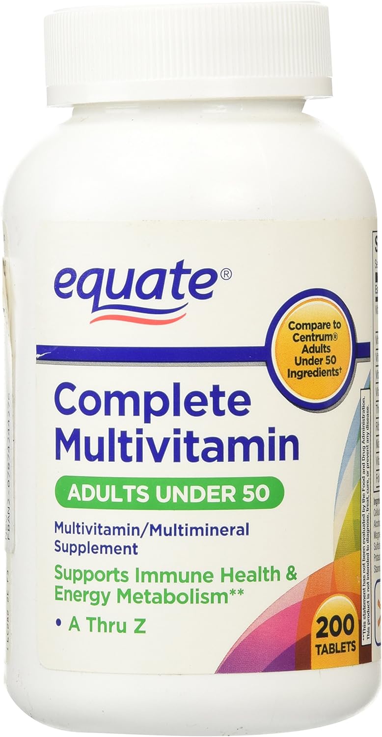 Equate - Complete Multivitamin Multimineral, 200 Tablets