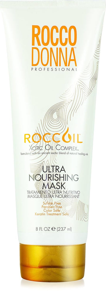 Rocco Donna Ultra Nourishing Mask Enhances Hydration | Softness and Shine | Sulfate and Parabens Free | 8 oz