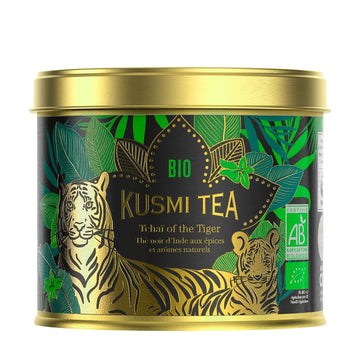 Kusmi Tea Tchai of the Tiger - Loose Tea Tin - Organic Indian Black Tea with Spices - In Collaboration with the World Wildlife Fund to Protect Tigers