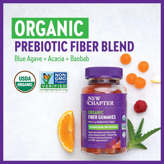 New Chapter Organic Fiber Gummies For Adults, Up To 8G Plant-Based Pre10.56 Ounces