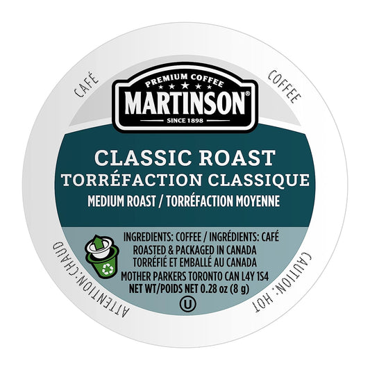 Martinson Classic Medium Roast Coffee, Keurig K-Cup Brewer Compatible Pods, 90 Count (Pack of 1)