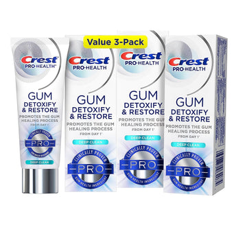 Crest Pro-Health Gum Detoxify and Restore Toothpaste, Deep Clean, 3.5 , Pack of 3