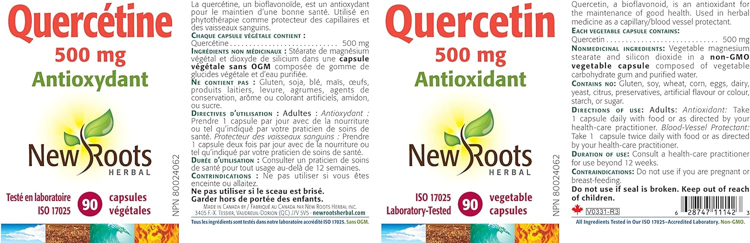 New Roots Herbal Quercetin, 90 CT