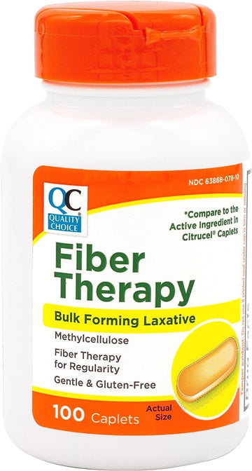 Quality Choice Fiber Therapy Caplets 100 Ct0.02 Ounces