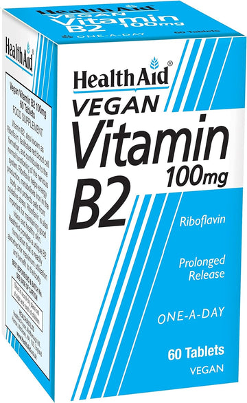 HealthAid Vitamin B2 (Riboflavin) 100mg - Prolong Release - 60 Tablets0.15 Kilo Grams